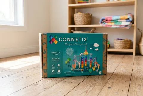 CONNETIX Rainbow Ball Run Pack 92 pc in exact product photography