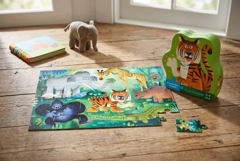 Colorful preschool floor puzzle with large pieces