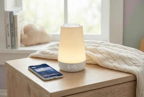 Hatch Rest 2nd Generation glowing on a child bedroom nightstand