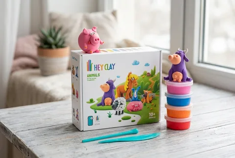 Hey Clay Animals 15-can set with six animal projects