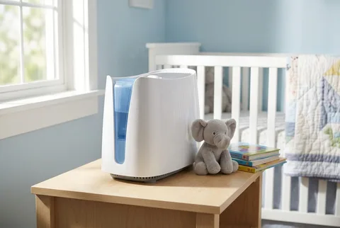 Honeywell Cool Moisture Humidifier shown in a realistic product review scene