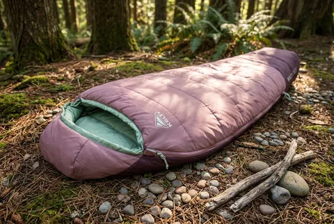 Kelty Kids' Mistral 30 sleeping bag in natural light