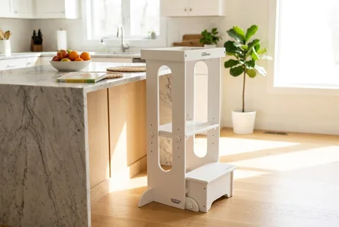 Little Partners Explore ’N Store Tower, Soft White in exact product photography