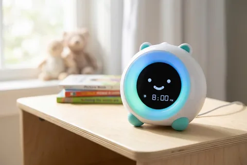 LittleHippo Mella sleep trainer clock with face display