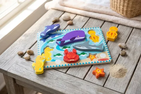 Melissa & Doug Sea Creatures Chunky Puzzle, item 50359