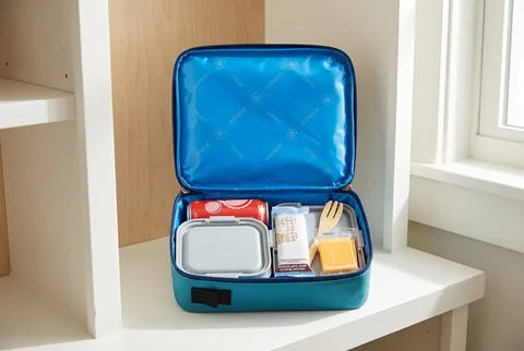 PackIt Freezable Classic Lunch Box closed zipper top