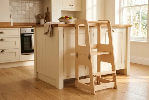 Piccalio Convertible Toddler Tower, Birch in exact product photography