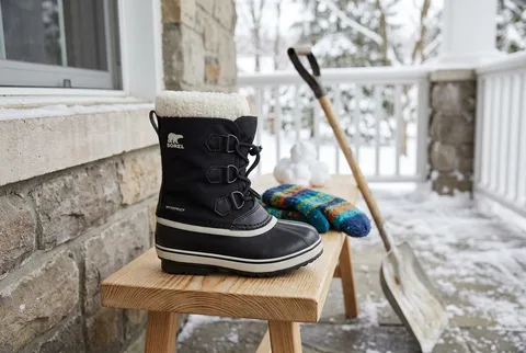 Sorel Yoot Pac Nylon kids snow boots with rubber shell