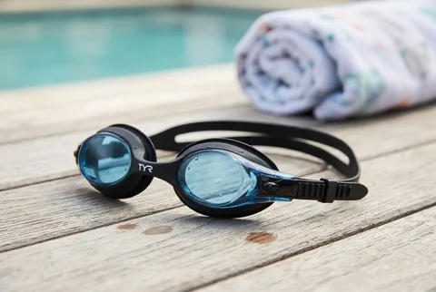Budget kids swim goggles with simple adjustable side straps