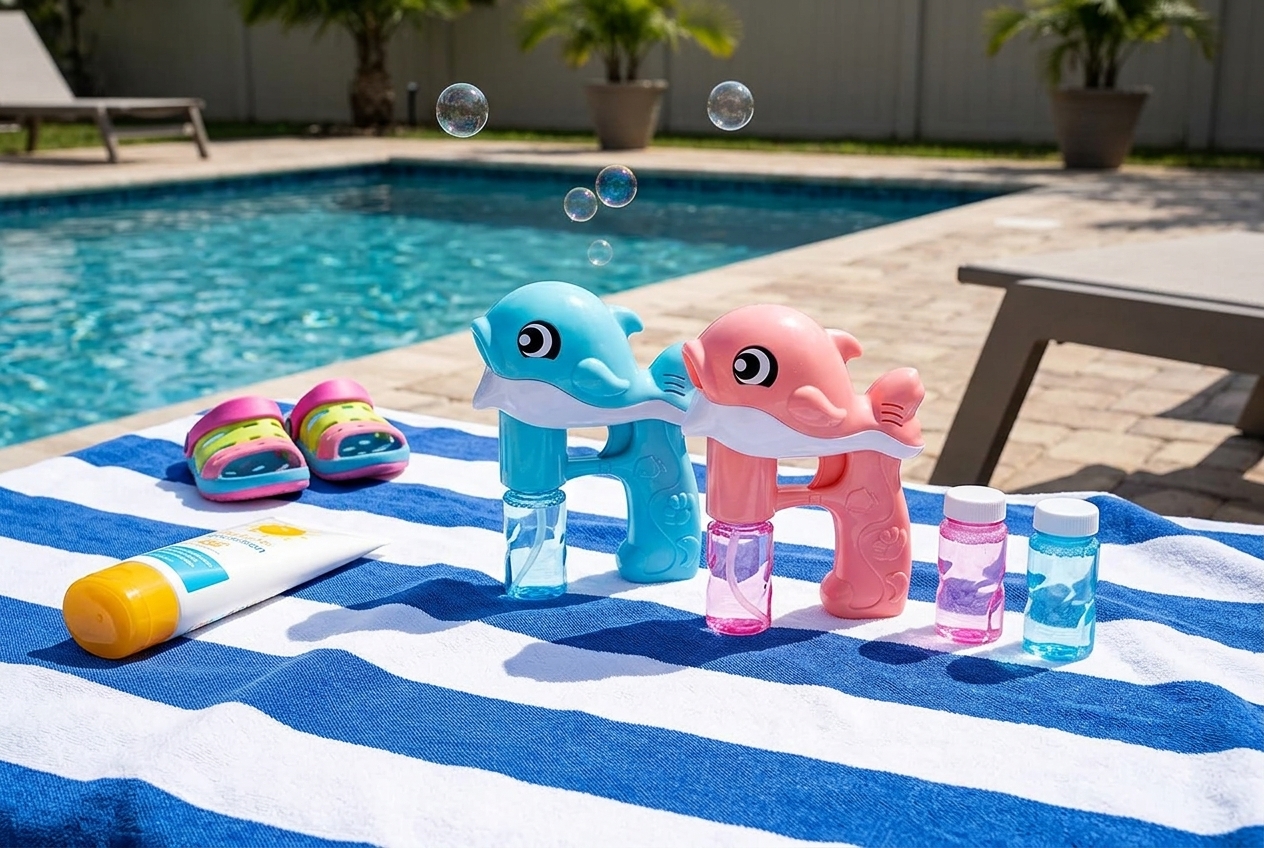 JOYIN Whale Bubble Guns 2-Pack showing two whale-shaped bubble blasters