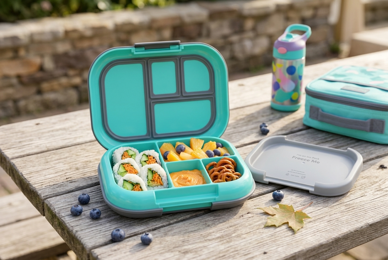 Bentgo Kids Chill shown in a realistic product review scene