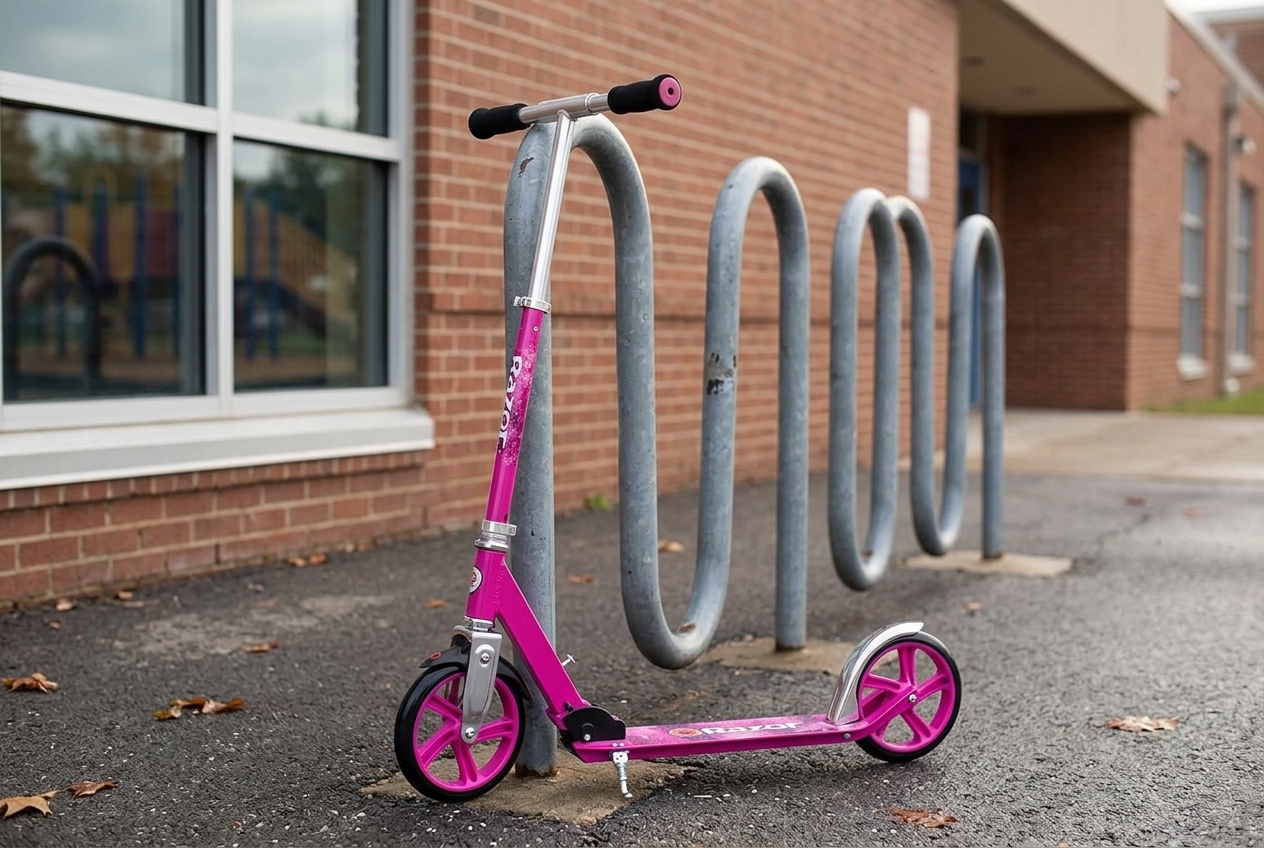 Category overview photo of kids scooters; not the exact Razor A5 Lux model
